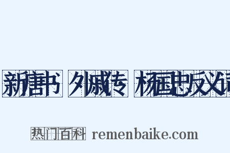 新唐书·外戚传·杨国忠反义词是什么意思的图片